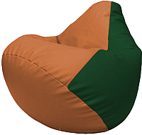 Бескаркасное кресло Flagman Груша Макси Г2.3-2001 (оранжевый/зеленый) - 
