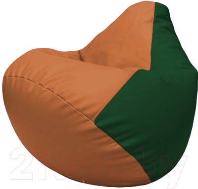 Бескаркасное кресло Flagman Груша Макси Г2.3-2001 (оранжевый/зеленый)