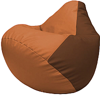 Бескаркасное кресло Flagman Груша Макси Г2.3-2007 (оранжевый/коричневый) - 