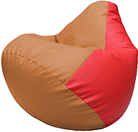 Бескаркасное кресло Flagman Груша Макси Г2.3-2009 (оранжевый/красный) - 