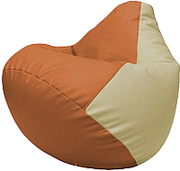 Бескаркасное кресло Flagman Груша Макси Г2.3-2010 (оранжевый/светло-бежевый) - 