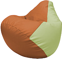 Бескаркасное кресло Flagman Груша Макси Г2.3-2004 (оранжевый/светло-салатовый) - 
