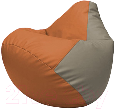 Бескаркасное кресло Flagman Груша Макси Г2.3-2002 (оранжевый/светло-серый)