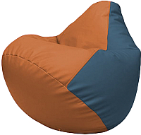 Бескаркасное кресло Flagman Груша Макси Г2.3-2003 (оранжевый/синий) - 