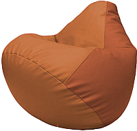 Бескаркасное кресло Flagman Груша Макси Г2.3-2023 (оранжевый/темно-оранжевый) - 