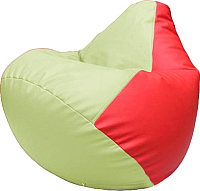 Бескаркасное кресло Flagman Груша Макси Г2.3-0409 (светло-салатовый/красный) - 