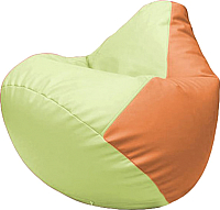 Бескаркасное кресло Flagman Груша Макси Г2.3-0420 (светло-салатовый/оранжевый) - 