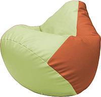 Бескаркасное кресло Flagman Груша Макси Г2.3-0423 (светло-салатовый/оранжевый) - 