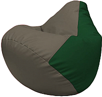 Бескаркасное кресло Flagman Груша Макси Г2.3-1701 (серый/зеленый) - 