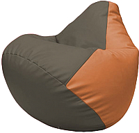 Бескаркасное кресло Flagman Груша Макси Г2.3-1720 (серый/оранжевый) - 