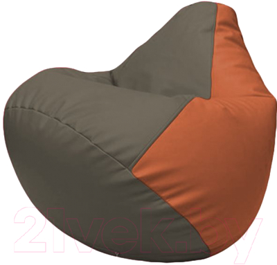 Бескаркасное кресло Flagman Груша Макси Г2.3-1723 (серый/оранжевый)