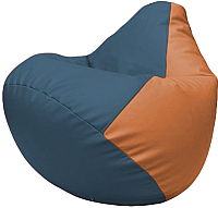 Бескаркасное кресло Flagman Груша Макси Г2.3-0320 (синий/оранжевый) - 