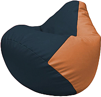 Бескаркасное кресло Flagman Груша Макси Г2.3-1520 (синий/оранжевый) - 