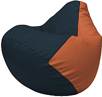 Бескаркасное кресло Flagman Груша Макси Г2.3-1523 (синий/оранжевый) - 