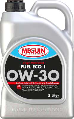 Моторное масло Meguin Megol Fuel Eco 1 0W30 / 33039 (5л)