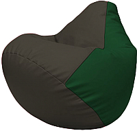 Бескаркасное кресло Flagman Груша Макси Г2.3-1601 (черный/зеленый) - 