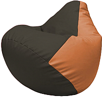 Бескаркасное кресло Flagman Груша Макси Г2.3-1620 (черный/оранжевый) - 