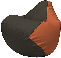Бескаркасное кресло Flagman Груша Макси Г2.3-1623 (черный/оранжевый) - 