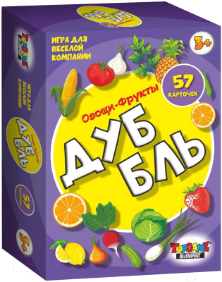 Настольная игра Topgame ДуББль. Овощи-фрукты / 01518