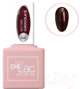 Гель-лак для ногтей E.Mi E.MiLac FQ Горький шоколад №166 (9мл)