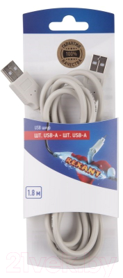 Кабель/переходник Rexant Штекер USB-А - штекер USB-A / 06-3152 (1.8м)