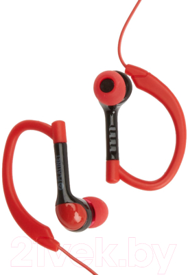 Наушники-гарнитура Platinet Sport PM1072R Bluetooth (черный/красный)
