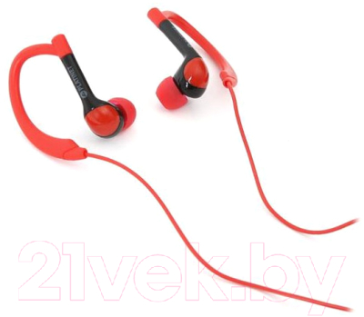 Наушники-гарнитура Platinet Sport PM1072R Bluetooth (черный/красный)