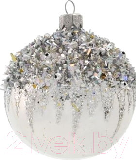 

Шар новогодний Orbital, Белый;серебристый, Шар Д-215 / 200-013-3