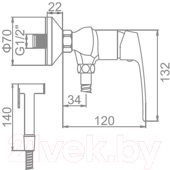 Гигиенический душ Ledeme L5272