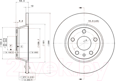 

Тормозной диск Brembo, 08976911