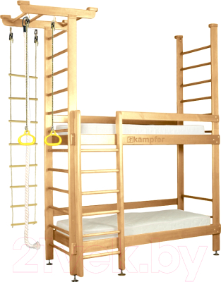 Кровать детская с игровым комплексом Kampfer Two Dream (натуральный стандарт)