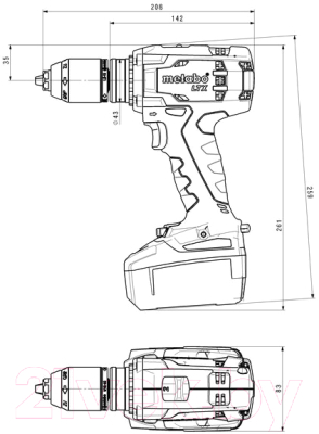 Профессиональная дрель-шуруповерт Metabo BS 18 LTX Impuls Set (602191960)