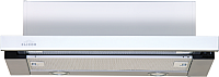 Вытяжка телескопическая Elikor Интегра Glass 50Н-400-В2Д (нержавеющая сталь/стекло белое) - 