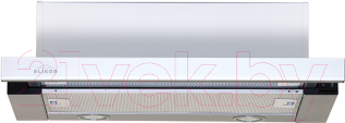 Вытяжка телескопическая Elikor Интегра Glass 60Н-400-В2Д (нержавеющая сталь/стекло белое)