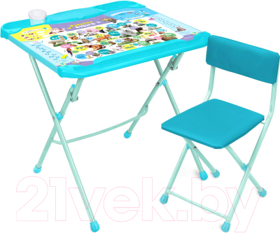 Комплект мебели с детским столом Ника КНД4/3 Пушистая азбука