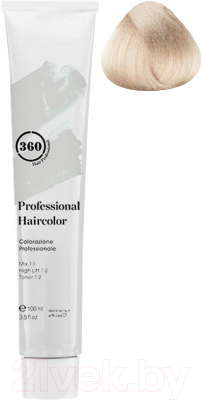 Крем-краска для волос Kaaral 360 Permanent Haircolor 10.1 (100мл, очень светлый пепельно-платиновый блондин)
