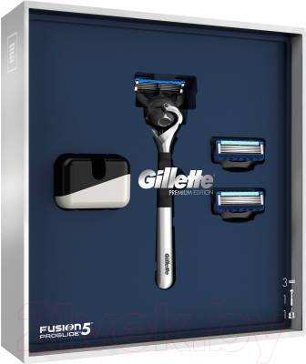 Бритвенный станок Gillette FusProGldFlexball станок+магнитная подставка