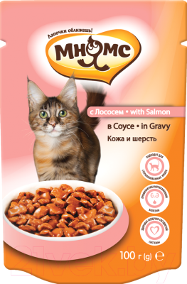 Влажный корм для кошек Мнямс Лосось в соусе / 702297 (100г)