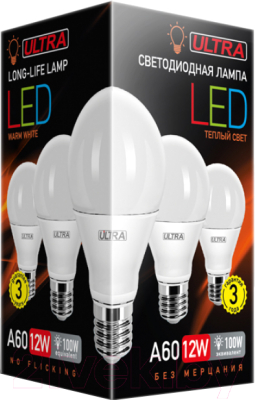 Лампа Ultra LED-A60-12W-E27-3000K