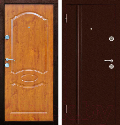 Входная дверь Дверной Континент Экстра золотой дуб (96x205, левая)