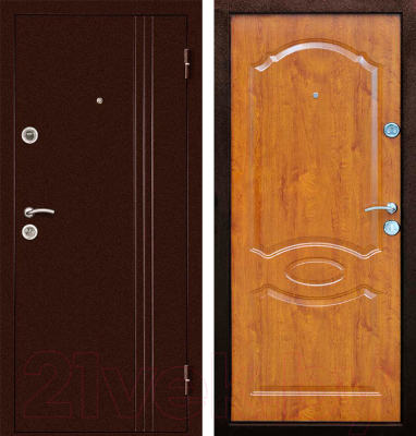 Входная дверь Дверной Континент Экстра золотой дуб (96x205, правая)