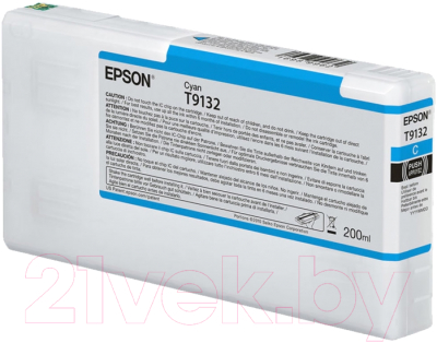 

Картридж Epson, Голубой, C13T913200