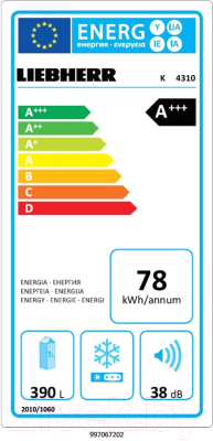 Холодильник без морозильника Liebherr K 4310