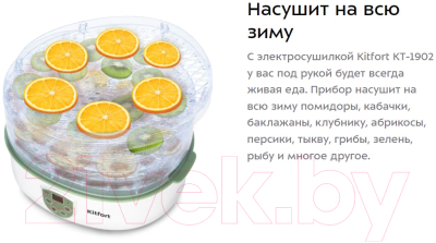 Сушилка для овощей и фруктов Kitfort KT-1902