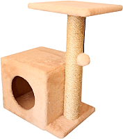 Комплекс для кошек Cat House С боковой полкой 0.58 (сизаль бежевый) - 