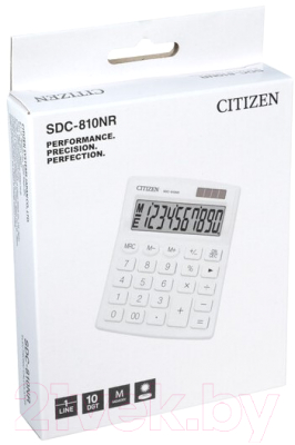 Калькулятор Citizen SDC-810 NRWHE (белый)