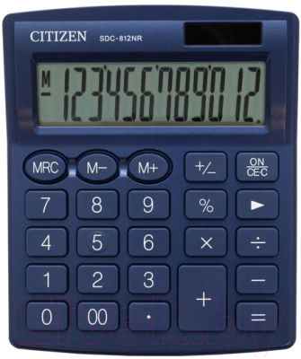 Калькулятор Citizen SDC-812 NRNVE (синий)