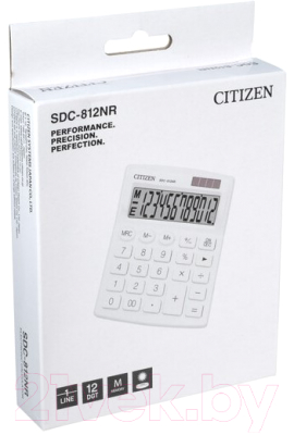 Калькулятор Citizen SDC-812 NRWHE (белый)