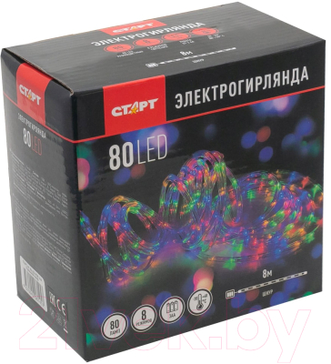 Светодиодная гирлянда Старт НГ 80LED (8 режимов, 8м)