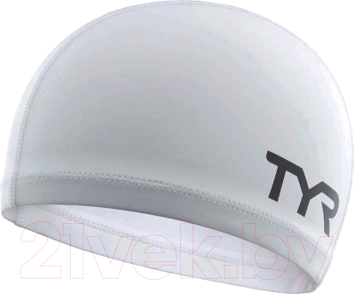 Шапочка для плавания TYR Silicone Comfort Swim Cap / LSCCAP/100 (белый)